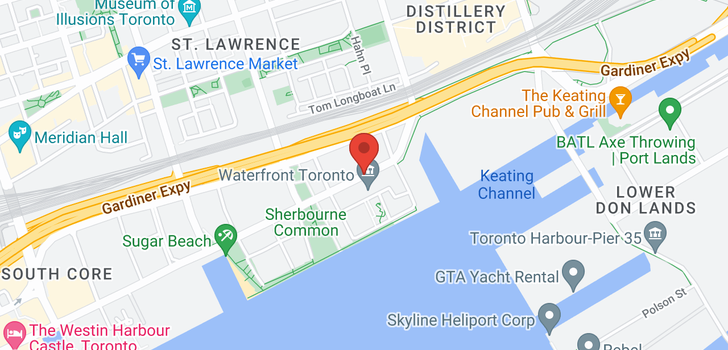 map of 258 QUEENS QUAY W